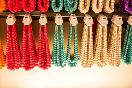 Colorful beads of various color