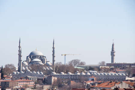 Outer view of Ottoman style mosque in Istanbulの写真素材