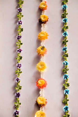 Fabric background with a certain texture patternの写真素材