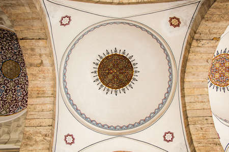 Inner view of dome in Ottoman architecture  in, Istanbul, Turkeyの写真素材