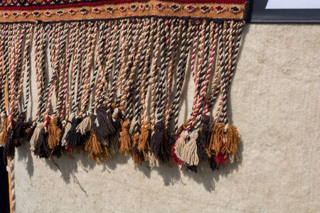 Selection of Ottoman Turkish traditional tassels in various colorsの写真素材
