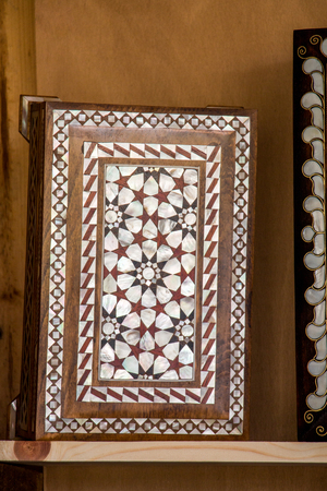 Ottoman art example of Mother of Pearl inlays from Istanbulのeditorial素材