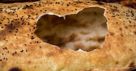 Traditional Turkish style made bread loafの写真素材