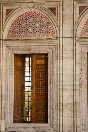 Old window Architecture from the Ottoman times In Istanbulのeditorial素材