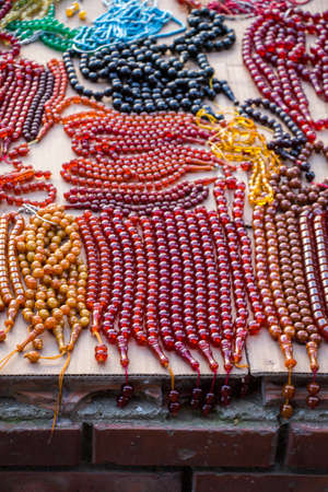 Set of praying beads of various colorsの写真素材