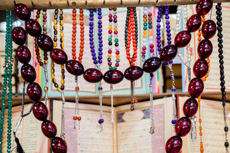 Set of praying beads of various colorsの写真素材
