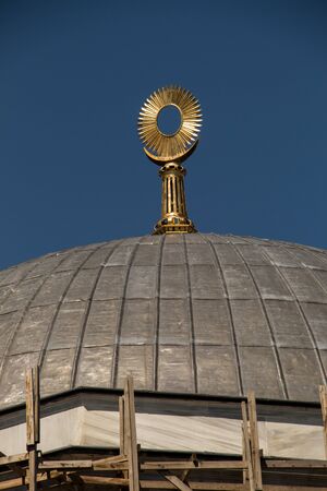 Outer view of dome in Ottoman architecture  in, Istanbul, Turkeyの写真素材