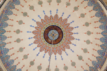Inner view of dome in Ottoman architecture  in, Istanbul, Turkeyのeditorial素材
