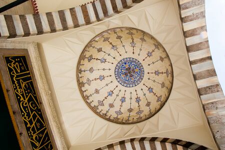 Inner view of dome in Ottoman architecture  in, Istanbul, Turkeyのeditorial素材