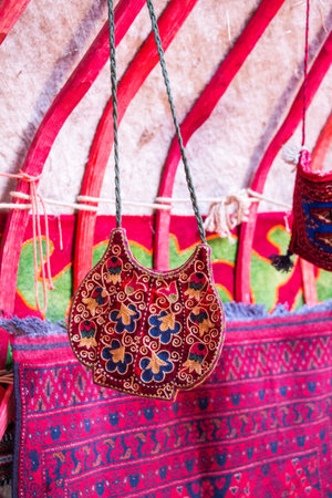 Traditional turkish handmade bagの写真素材