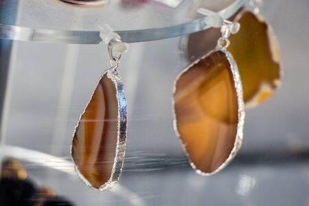 Set of natural mineral gemstones of a certain typeの写真素材