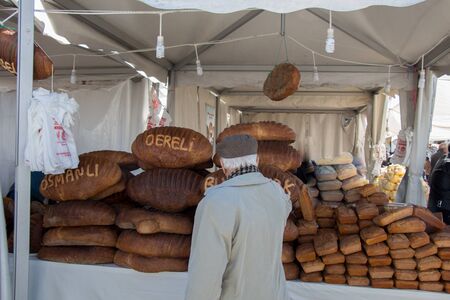 Traditional Turkish style made bread loafのeditorial素材