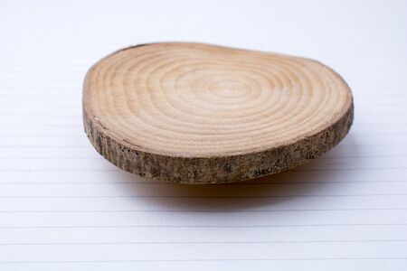 small piece of cut wood logs used for  wood texture backgroundの写真素材