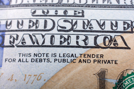 The fragment of 100 dollar bill. Close up