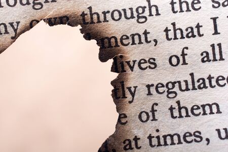 Paper with some burned edgesの写真素材