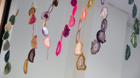 Set of natural mineral gemstones of a certain type