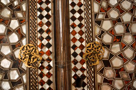 Ottoman art example of Mother of Pearl inlays from Istanbulの写真素材