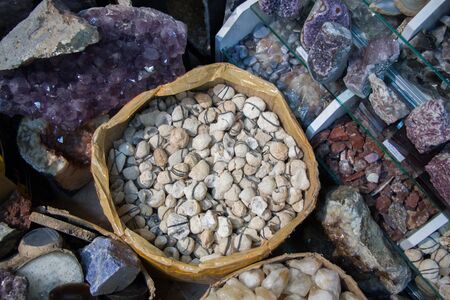 Set of natural mineral gemstones of a certain typeの写真素材