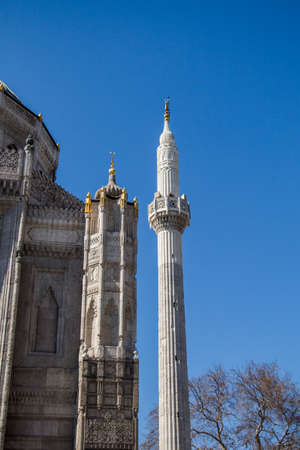 Minaret of an Ottoman style  mosque Mosques in viewの写真素材