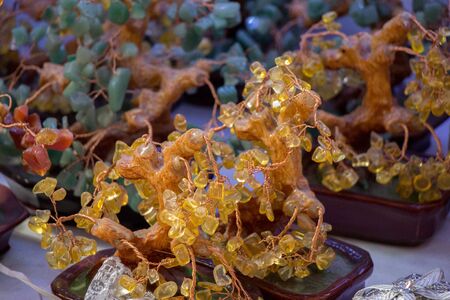 Set of natural mineral gemstones of a certain typeの写真素材