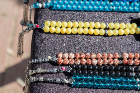 Set of praying beads of various colorsの写真素材