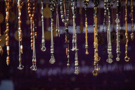 Set of praying beads of various colorsの写真素材