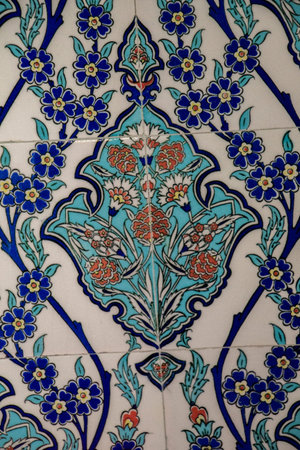 Ancient Ottoman time Handmade Turkish Tiles with floral patterns