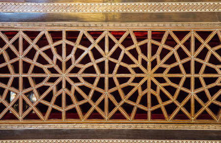 Ottoman Turkish  art with geometric patterns on woodの写真素材