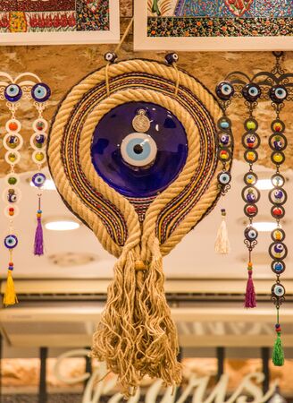 Evil eye bead as Amulet souvenir  from Turkeyの写真素材