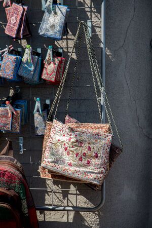 Traditional turkish handmade bagsの写真素材