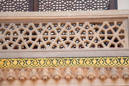 Ottoman Turkish  art with geometric patterns on woodの写真素材