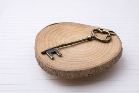 Retro styled golden color key in viewの写真素材