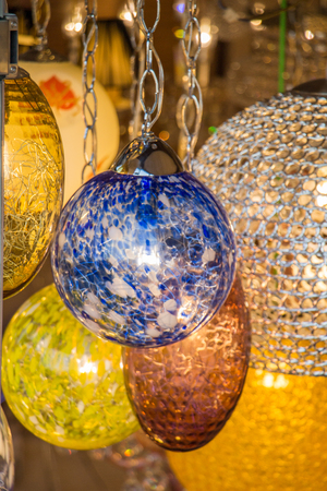 Decorative  style filament light bulbs in viewの写真素材