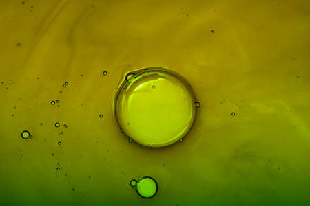 Colorful water bubles on water as abackgroundの写真素材