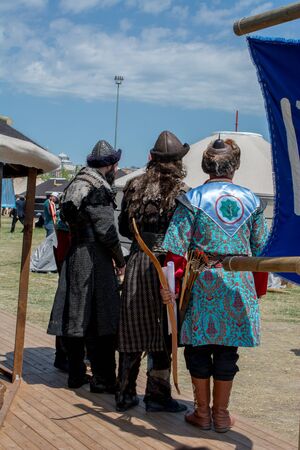 Turkish  man and horseman ethnic clothes examplesのeditorial素材