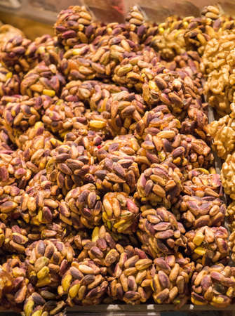 Plenty of Cleared Pistachio balls ready to eatの写真素材