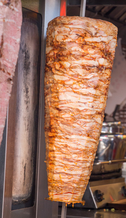Traditional Turkish Doner Kebab on poleの写真素材