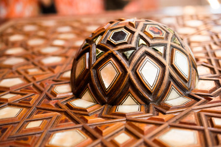 Ottoman art example of Mother of Pearl inlaysの写真素材