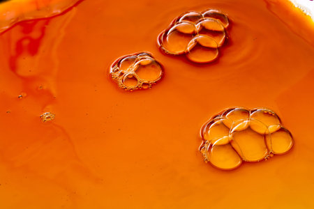 Colorful water bubles on water as abackground