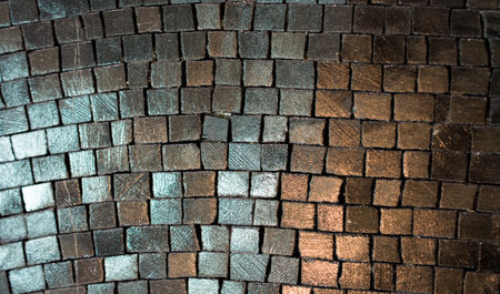 Decorative stone background built of little stones