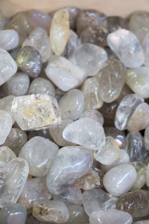 Set of natural mineral gemstones of a certain typeの写真素材
