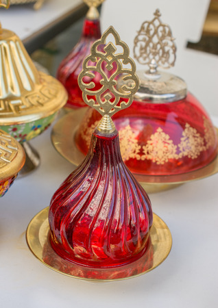 Ottoman Turkish antique kitchen utensils plateの写真素材