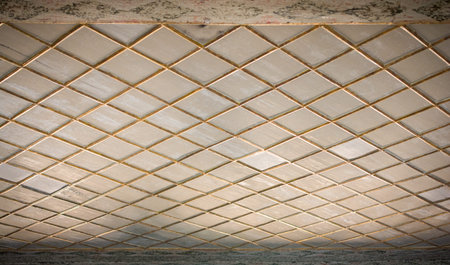 Ottoman Turkish  art with geometric patterns on woodの写真素材