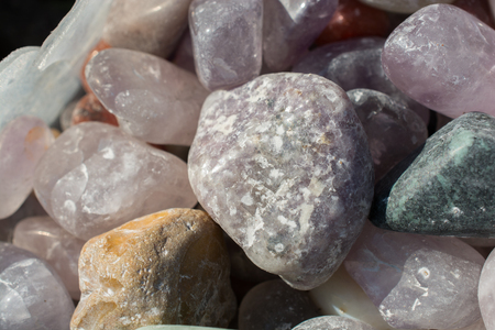 Set of natural mineral gemstones of a certain typeの写真素材