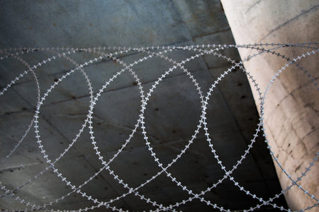 barbed wire fence  used for protection purposes