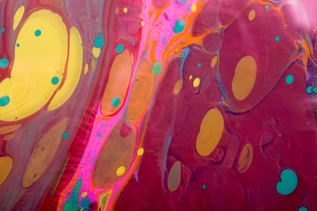 Grunge abstract paint patterns on colorful backgroundの写真素材