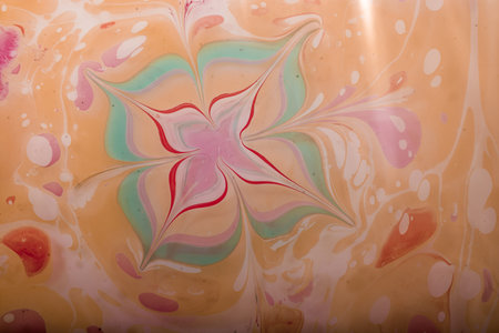 Grunge abstract paint patterns on colorful backgroundの写真素材