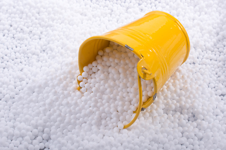 Old style metal buckets made of metalの写真素材