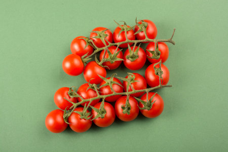Bunch of red ripe tasty fresh naturel cherry tomatos