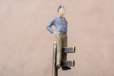 Retro styled golden color key in viewの写真素材